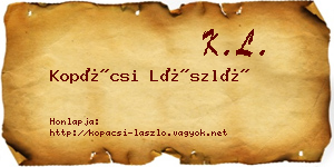Kopácsi László névjegykártya