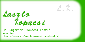 laszlo kopacsi business card